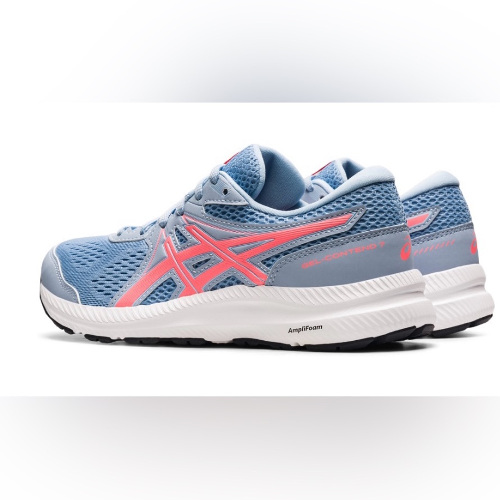 ASICS Women's Athletic Shoes in Light Blue and Coral Size 8.5 - Picture 2 of 8